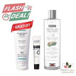 PACK ACM DUOLYS RICHE + ISDIN Solution Micellaire 400ML + GAMARDE Lait Nettoyant 200ML OFFERT