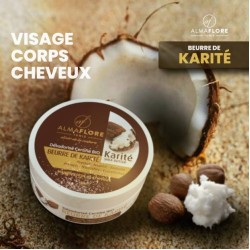 ALMAFLORE Beurre de Karité Désodorisé CERTIFIE BIO 100GR