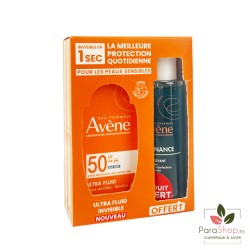 AVENE PACK ULTRA FLUID INVISIBLE + CLEANANCE GEL NETTOYANT 100ML OFFERT