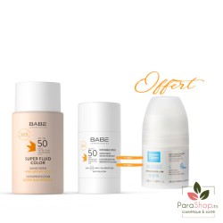 BABE Super Fluid Color SPF50 + STICK INVISIBLE SPF50 + DRIOSEC Intensive Roll On OFFERT