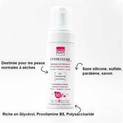 CYTOLNAT CYTOLCLEAN MOUSSE NETTOYANTE PEAUX NORMALES A SECHES 150ML CYTOLNAT CYTOLCLEAN MOUSSE NETTOYANTE PEAUX NORMALES A SECHES 150ML