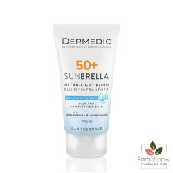 DERMEDIC SUNBRELLA FLUIDE ULTRA LEGER SPF50+ PEAUX MIXTES ET GRASSES 40ML	