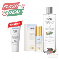 ISDIN PACK Hyaluronic Concentrate Serum + Solution Micellaire 400ML + GAMARDE FLUIDE HYDRATANT LEGER OFFERT