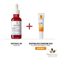 LA ROCHE POSAY COFFRET RETINOL B3 Serum + UVMUNE 400 Fluide Invisible 15ML OFFERT LA ROCHE POSAY COFFRET RETINOL B3 Serum + UVMUNE 400 Fluide Invisible 15ML OFFERT