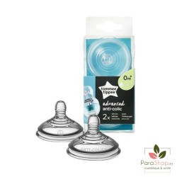 TOMMEE TIPPEE ADVANCED ANTI-COLIQUE TETINE DEBIT LENT X2