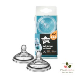 TOMMEE TIPPEE ADVANCED ANTI-COLIQUE TETINE DEBIT RAPIDE X2