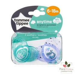 TOMMEE TIPPEE ANYTIME SUCETTE 6-18M X2