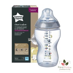 TOMMEE TIPPEE CLOSER TO NATURE BIBERON 340ML - Hibou Gris TOMMEE TIPPEE CLOSER TO NATURE BIBERON 340ML - Hibou Gris