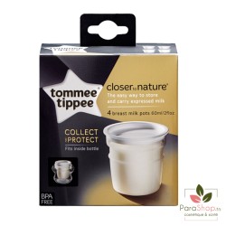 TOMMEE TIPPEE CLOSER TO NATURE POT DE CONSERVATION DE LAIT X4