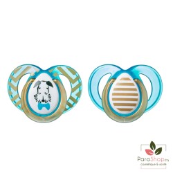 TOMMEE TIPPEE MODA SUCETTE 6-18M X2 - GARÇON