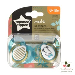 TOMMEE TIPPEE MODA SUCETTE 6-18M X2 - GARÇON